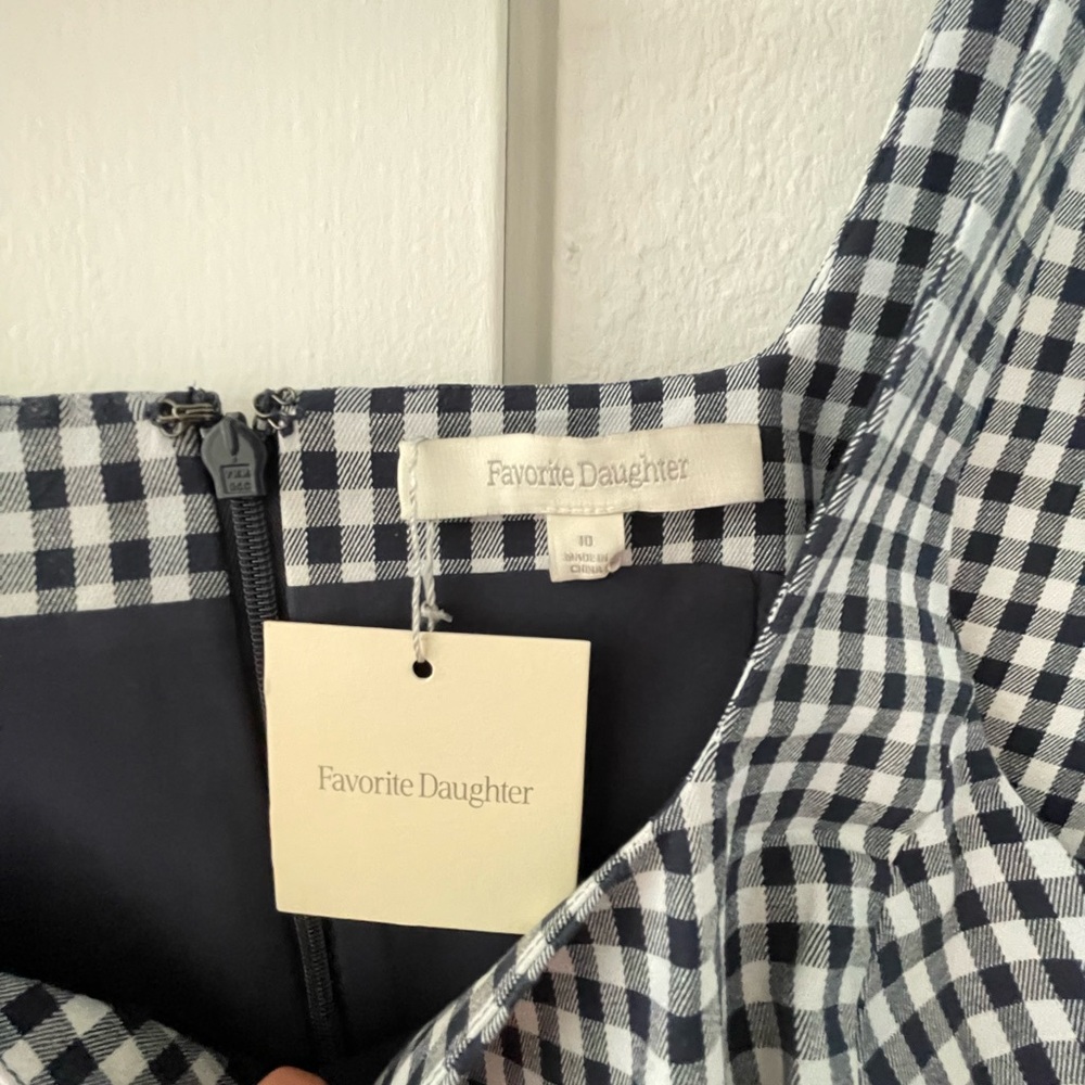 Favorite Daughter Breakup Mini Dress in Navy Gingham - NWT - Picture 5 of 8